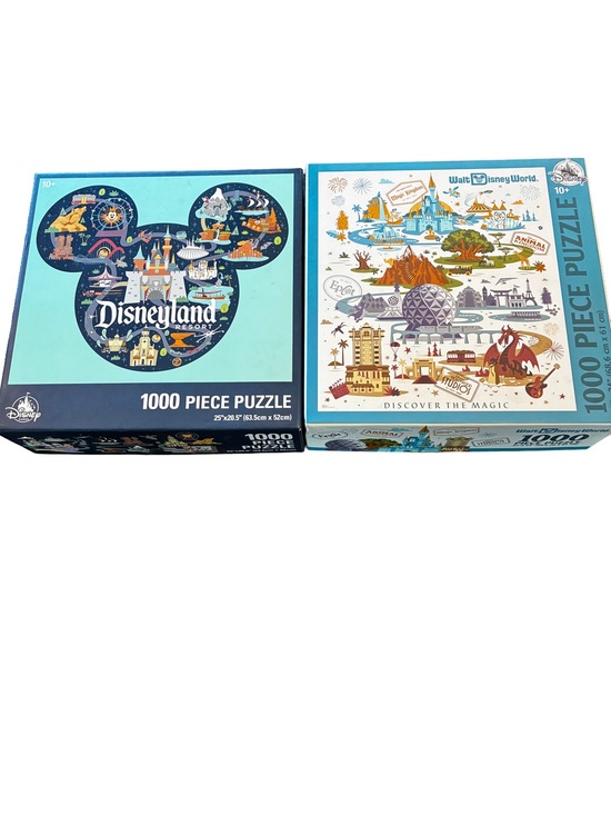 Disney Other - Disney Parks 1000 Piece Puzzle Set Disneyland & Walt Disney World Complete